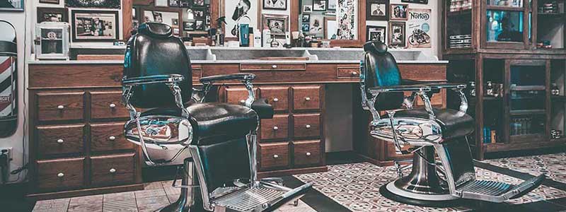Vista de una barbería clásica